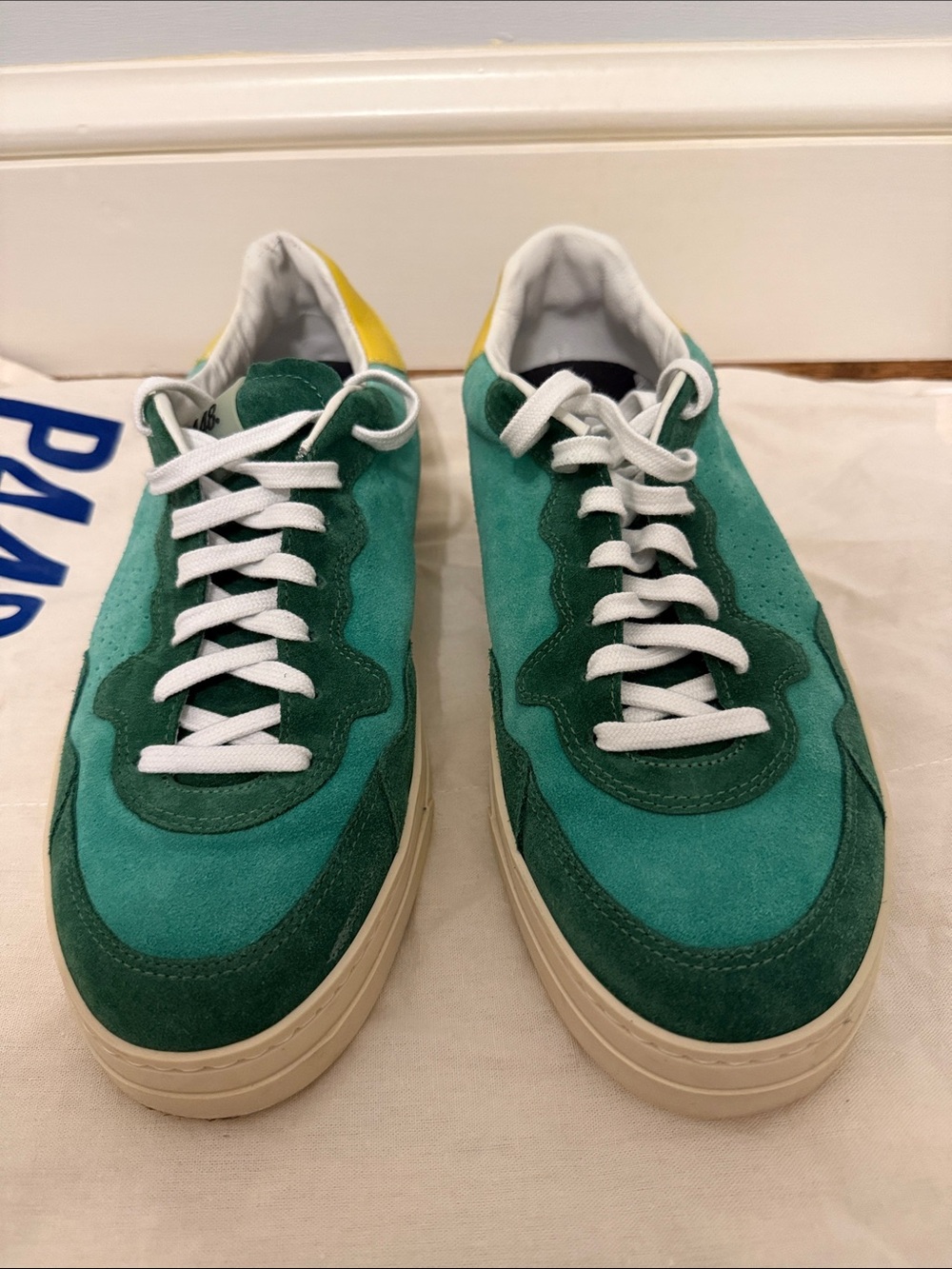 P448 Bali Forest Suede Low-Top Sneakers sz 43